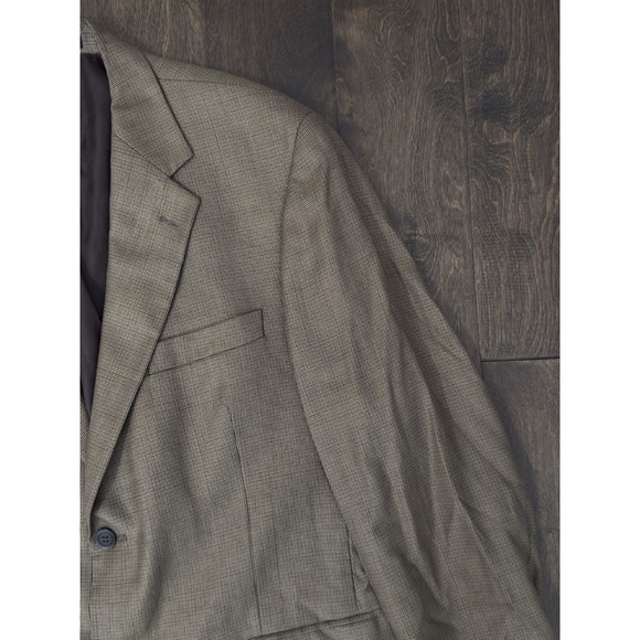 Andrew Fezza Mens Blazer Sport Coat Two Button Jacket 44R Silk/Wool Brown suit‎ - Picture 3 of 9